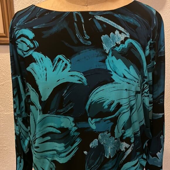 Anne Klein Multicolor Blouson Dress NWT Size 12 - Picture 2 of 10